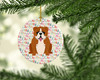 Merry Christmas English Bulldog Red White Ceramic Ornament product image at NuMercy 2