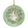 Ibizan Hound Puppy Christmas Wreath Ceramic Ornament product image at NuMercy