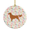 Golden Retriever Merry Christmas Ceramic Ornament WDK1851 product image at NuMercy