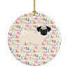 Pug #2 Merry Christmas Ceramic Ornament product image at NuMercy