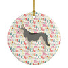 Saarloos Wolfdog Merry Christmas Ceramic Ornament product image at NuMercy