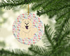 Merry Christmas Chow Chow White Ceramic Ornament product image at NuMercy 2