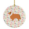 Collie Dog Merry Christmas Ceramic Ornament product image at NuMercy