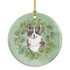 Corgi Brindle Christmas Wreath Ceramic Ornament product image at NuMercy