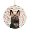 German Shepherd Puppy Christmas Ceramic Ornament product image at NuMercy