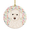 Doodle Cream #2 Christmas Ceramic Ornament product image at NuMercy