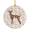 Mexican Hairless Dog #2 Merry Christmas Ceramic Ornament product image at NuMercy