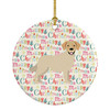 Golden Retriever Merry Christmas Ceramic Ornament WDK1801 product image at NuMercy