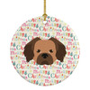 Tibetan Spaniel Merry Christmas Ceramic Ornament WDK1543 product image at NuMercy