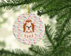 Merry Christmas Shih Tzu Red White Ceramic Ornament product image at NuMercy 2