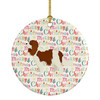 Cavalier Spaniel Merry Christmas Ceramic Ornament product image at NuMercy