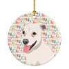 Pit Bull Puppy Christmas Ceramic Ornament product image at NuMercy