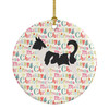 Canaan Dog Merry Christmas Ceramic Ornament product image at NuMercy