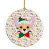Chihuahua Merry Christmas Ceramic Ornament WDK1455 product image at NuMercy