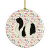 Japanese Chin Merry Christmas Ceramic Ornament WDK1964 product image at NuMercy