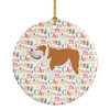 English Bulldog Merry Christmas Ceramic Ornament WDK1909 product image at NuMercy