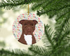 Pit Bull Chocolate Christmas Ceramic Ornament product image at NuMercy 2
