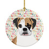 English Bulldog Tricolor #2 Christmas Ceramic Ornament product image at NuMercy