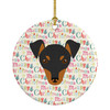 Manchester Toy Terrier Merry Christmas Ceramic Ornament product image at NuMercy