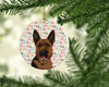 German Shepherd Black and Tan #2 Christmas Ceramic Ornament product image at NuMercy 2
