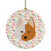 Nordic Spitz Merry Christmas Ceramic Ornament WDK1525 product image at NuMercy