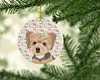 Yorkie Blue and Tan Puppy Christmas Ceramic Ornament product image at NuMercy 2
