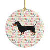 Dachshund Merry Christmas Ceramic Ornament WDK1949 product image at NuMercy