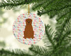 Merry Christmas Dogue de Bourdeaux Ceramic Ornament product image at NuMercy 2