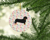 Black and Tan Dachshund Merry Christmas Ceramic Ornament product image at NuMercy 2