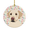 Labrador Retriever Yellow #3 Christmas Ceramic Ornament product image at NuMercy