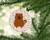 Merry Christmas Chow Chow Red Ceramic Ornament product image at NuMercy 2