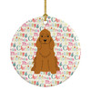 Merry Christmas Cocker Spaniel Red Ceramic Ornament product image at NuMercy