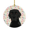 Labrador Retriever Black #2 Christmas Ceramic Ornament product image at NuMercy