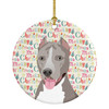 Pit Bull Blue #5 Christmas Ceramic Ornament product image at NuMercy