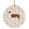 Pit Bull Terrier Merry Christmas Ceramic Ornament product image at NuMercy