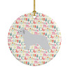 Spanish Water Dog Merry Christmas Ceramic Ornament product image at NuMercy