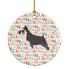 Miniature Schnauzer Merry Christmas Ceramic Ornament product image at NuMercy