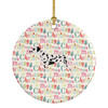 Dalmatian Merry Christmas Ceramic Ornament WDK1830 product image at NuMercy