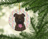 Pit Bull Brindle #1 Christmas Ceramic Ornament product image at NuMercy 2