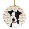 Pit Bull Black #2 Christmas Ceramic Ornament product image at NuMercy
