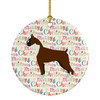 Boxer Merry Christmas Ceramic Ornament WDK1942 product image at NuMercy