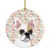French Bulldog White #1 Christmas Ceramic Ornament product image at NuMercy
