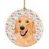 Golden Retriever Gold #1 Christmas Ceramic Ornament product image at NuMercy