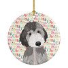 Doodle Silver #1 Christmas Ceramic Ornament product image at NuMercy