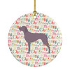 Weimaraner Merry Christmas Ceramic Ornament product image at NuMercy