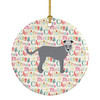 Irish Wolfhound Merry Christmas Ceramic Ornament WDK1826 product image at NuMercy
