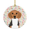 Beagle Tricolor #1 Christmas Ceramic Ornament product image at NuMercy