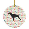 Doberman Pinscher Merry Christmas Ceramic Ornament WDK1907 product image at NuMercy