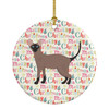 Oriental Bicolor Cat Christmas Ceramic Ornament WDK2593 product image at NuMercy