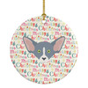 Peterbald Cat Christmas Ceramic Ornament WDK2365 product image at NuMercy